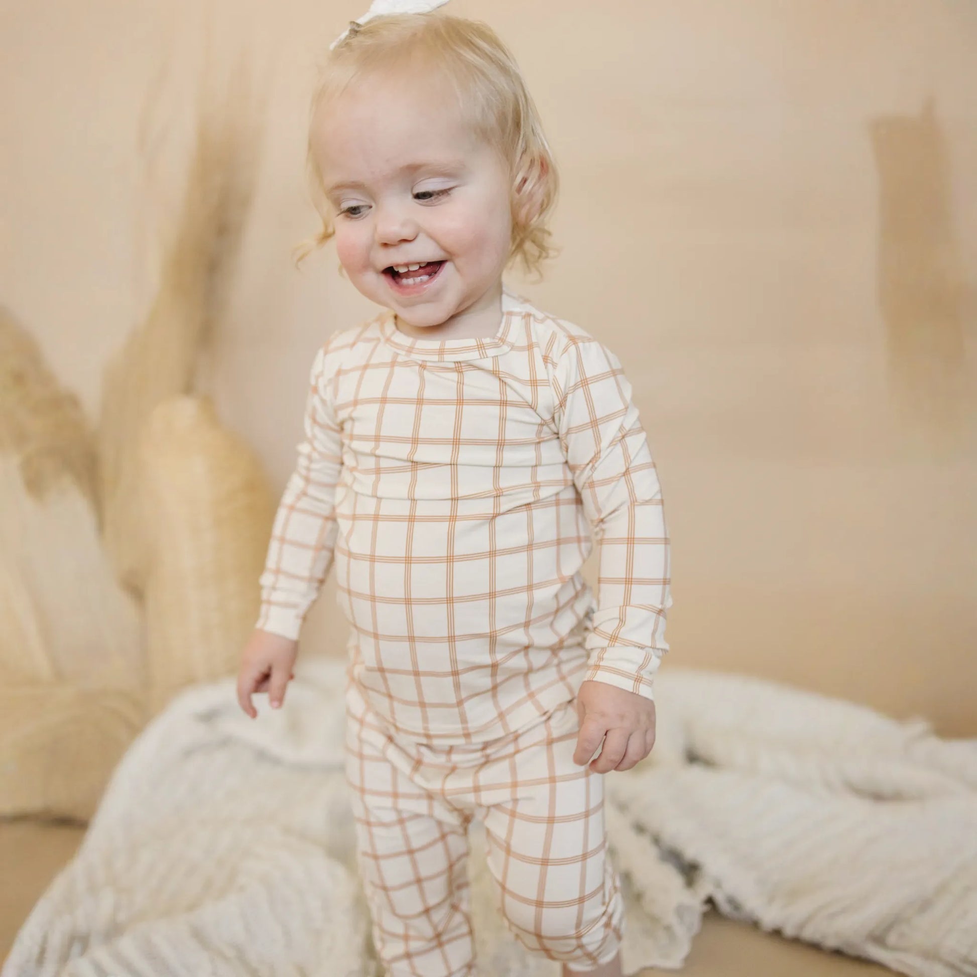 Pumpkin Plaid 2pc Bamboo Pajamas
