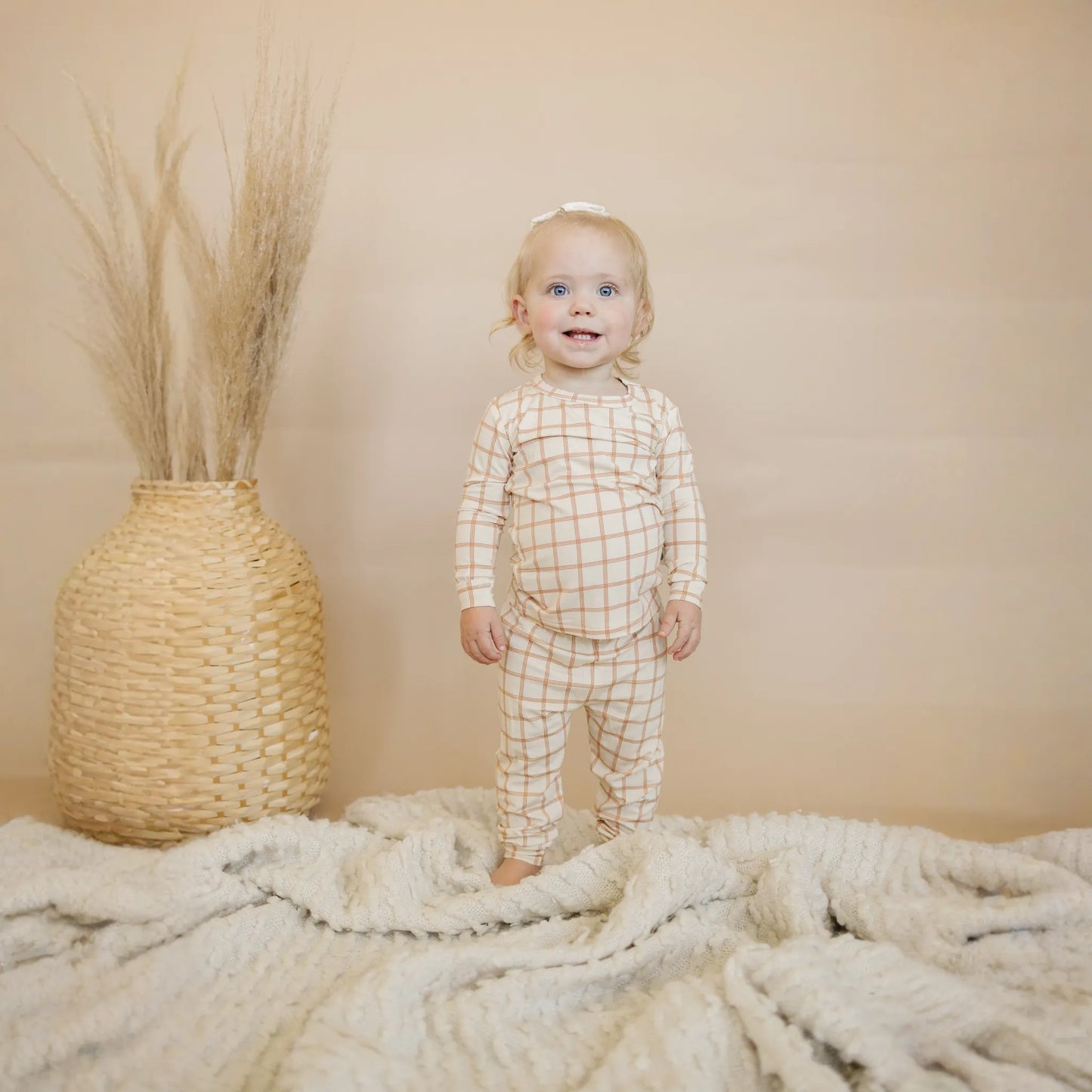 Pumpkin Plaid 2pc Bamboo Pajamas