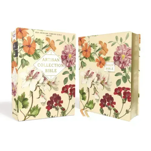 Nasb, Artisan Collection Bible, Leathersoft, Almond Floral, Red Letter Edition, 1995 Text, Comfort Print