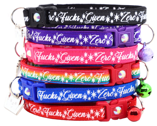 Zero Fucks Given Breakaway Cat Collar