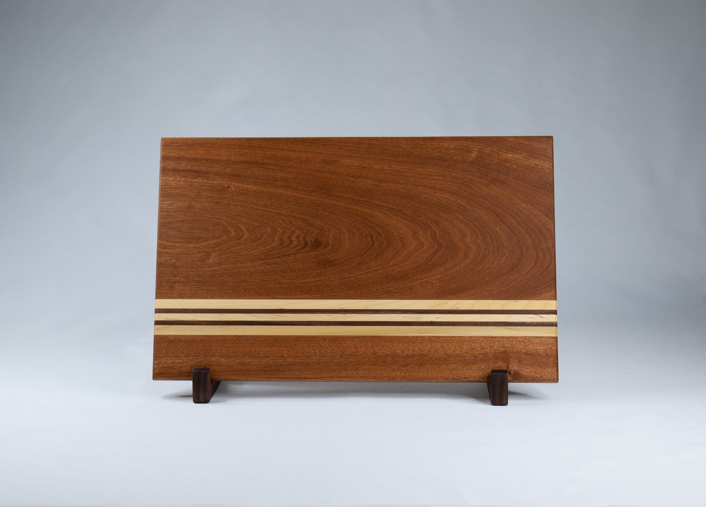 Striped Cutting Board - Sapele, Maple, Walnut
