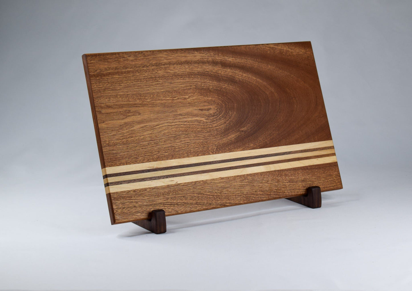 Striped Cutting Board - Sapele, Maple, Walnut