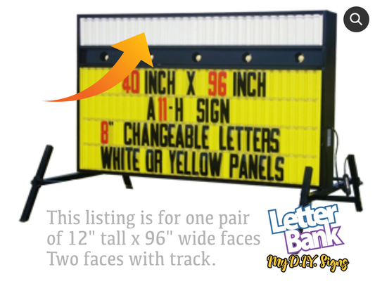 12" tall x96" Replacement Fiberglass v3 Sign Panels for Roadside Signs