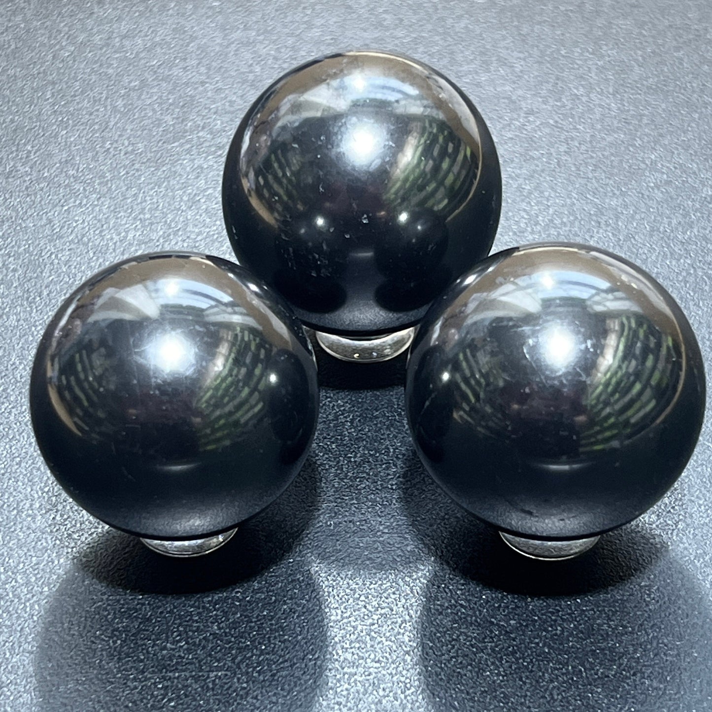 Shungite Sphere (1.5 Inch) Polished Karelian Russian Mineralized Carbon