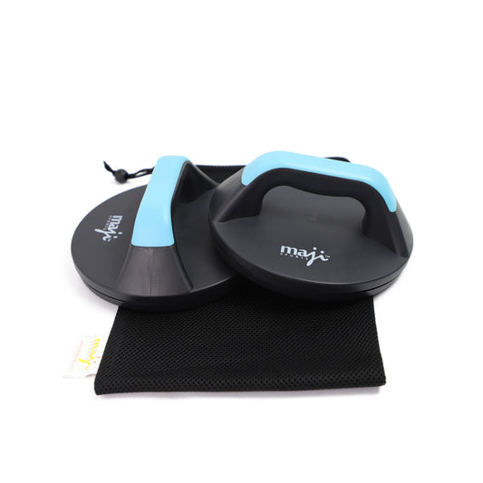 Maji Sports Rotating Push Up Handles - Black/Blue