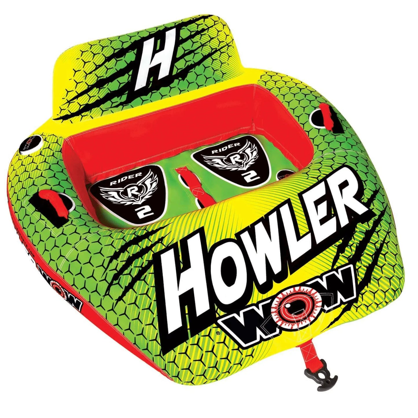 WOW Watersports Howler 2-Person Towable Water Tube with Backrest