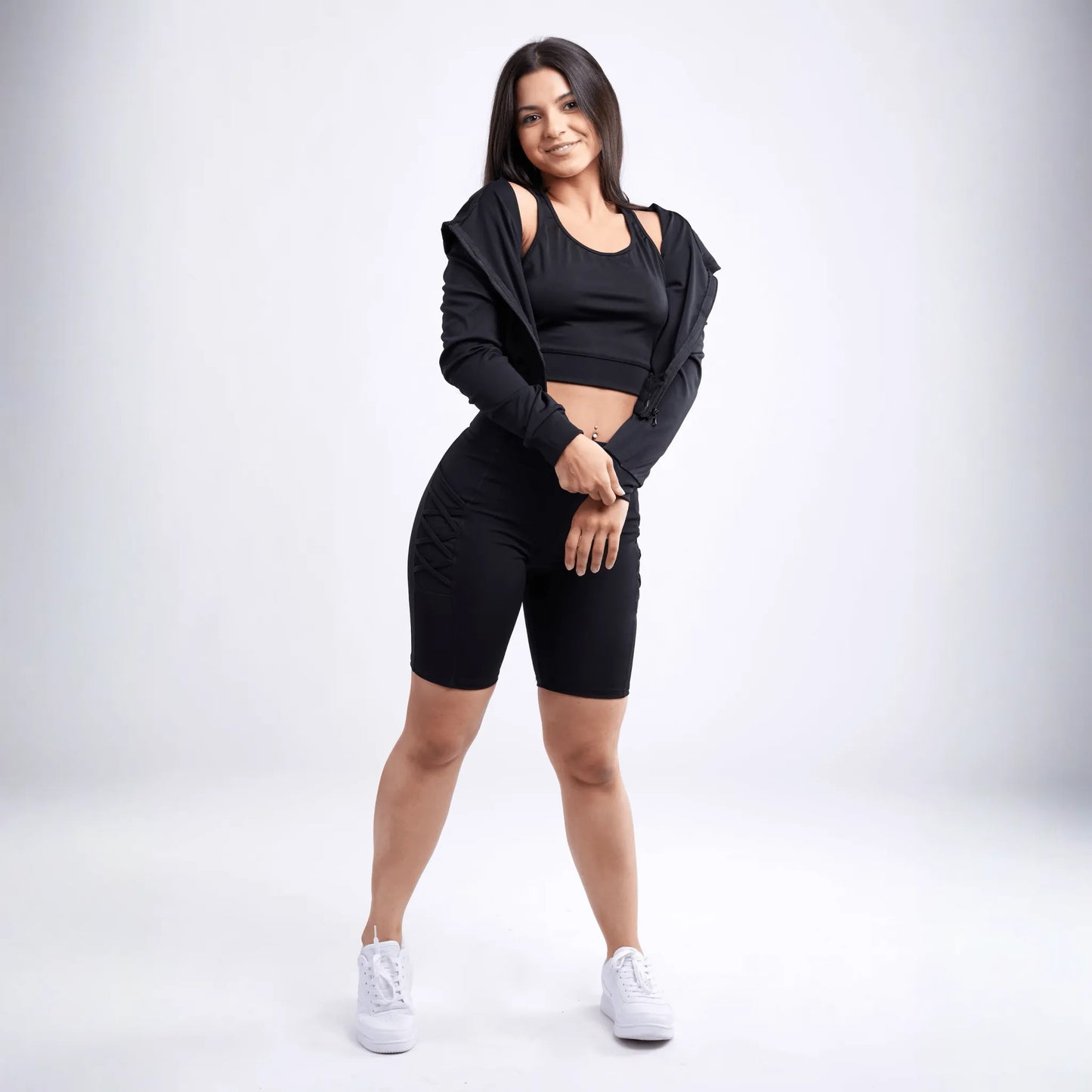 JupiterGear Athletic Zip-Up Crop Hoodie Jacket
