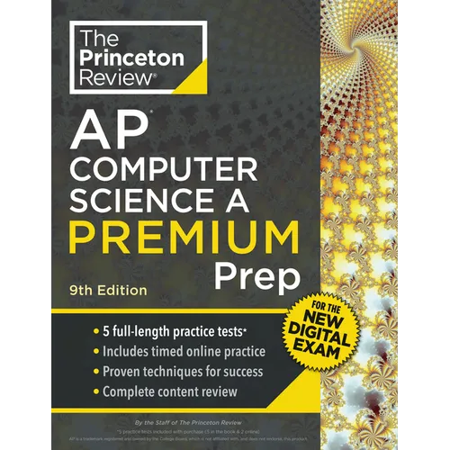 Princeton Review AP Computer Science A Premium Prep, 9th Edition: For the NEW 2026 Exam: 5 Practice Tests + Digital Practice Online + Content Review