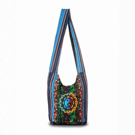 Kathmandu Collection Yin Yang Print Hobo Bag