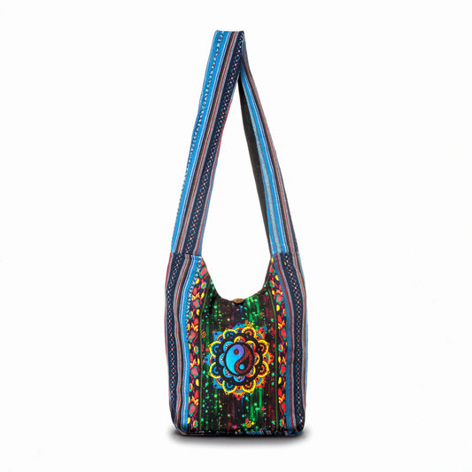 Kathmandu Collection Yin Yang Print Hobo Bag