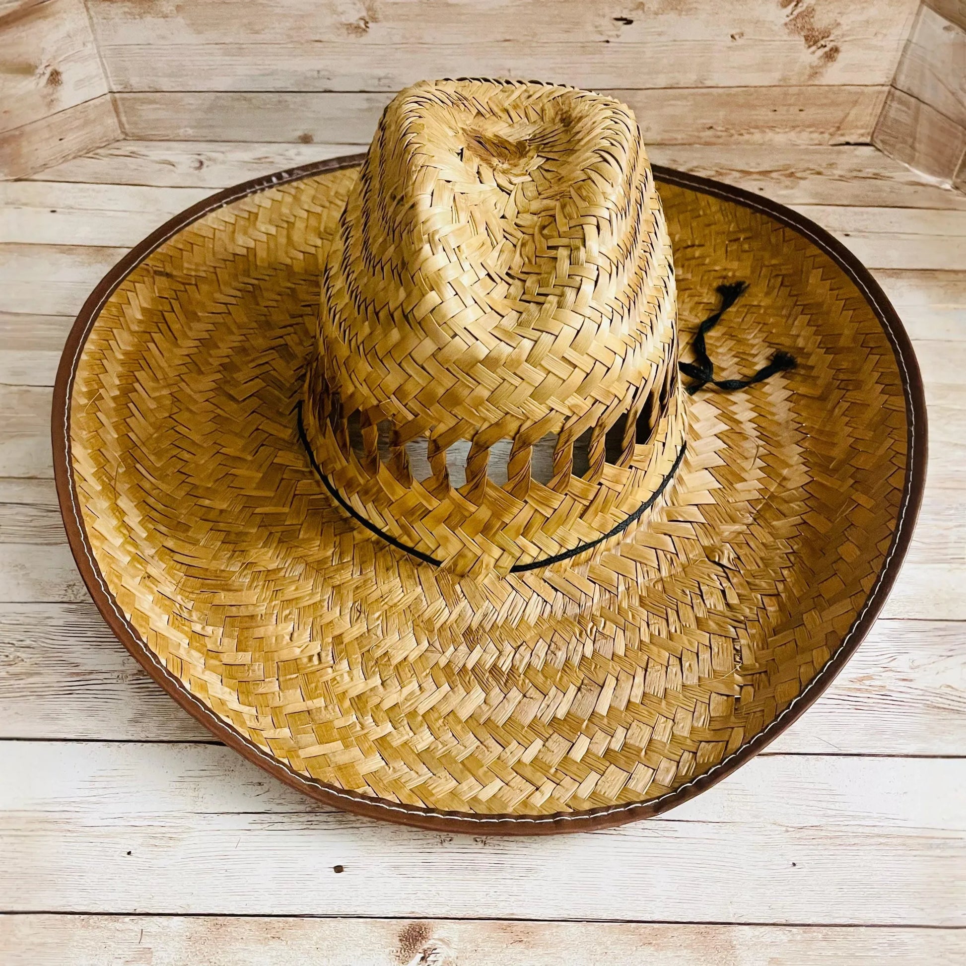 Cowboy Mexican Palm Leaf Straw Hat Sombrero Vaquero Artesanal de Palma