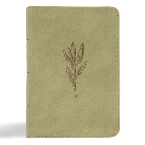NASB Large Print Compact Reference Bible, Sage Suedesoft Leathertouch