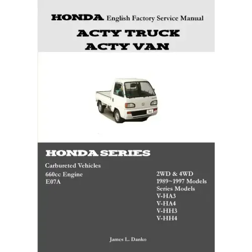 Honda Acty English Factory Service Manual