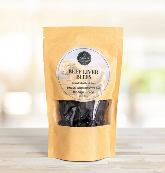 Paul’s Beef Liver Bites Bag - 18 bags x 3 oz (85g) case