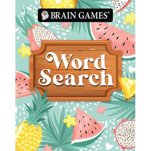 Brain Games - Take-Along - Word Search Summer-Themed Fruit Design Portable Puzzle Book