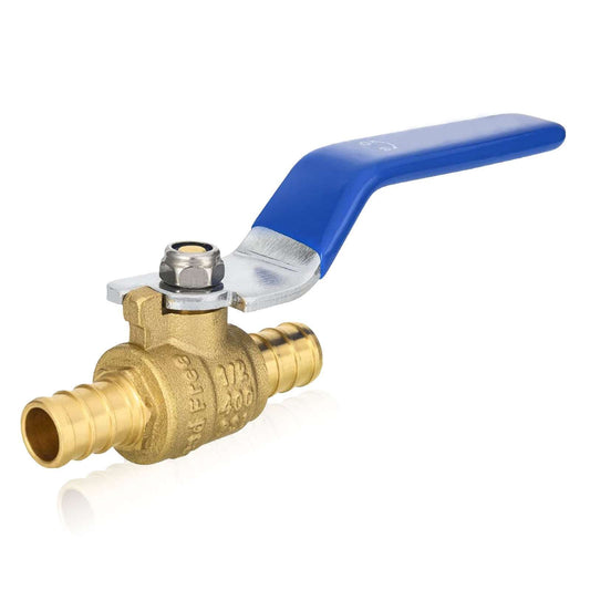 1" PEX Crimp Ball Valve, Blue (Lead Free)