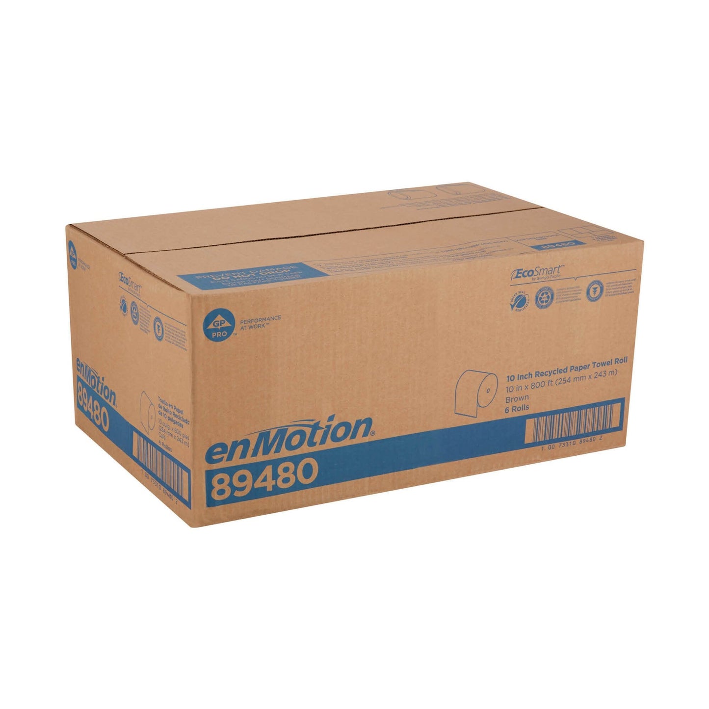 enMotion® Touchless Brown Paper Towel, 10 Inch x 800 Foot, 6 Rolls per Case 89480