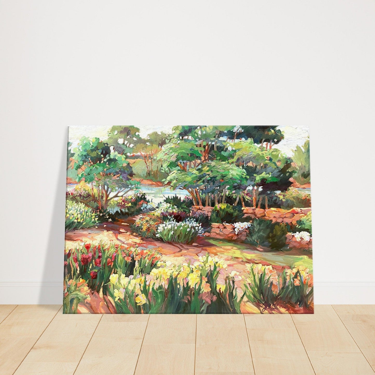 'Garden Symphony' Floral I 18x24 inch Art Print on Canvas I Original Artwork by American Artist Barbara Cleary