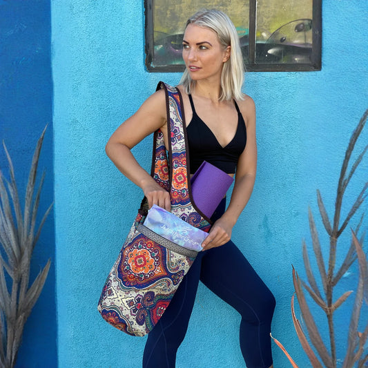 JupiterGear Yoga Mat Carrying Tote Bag with Large Size Pockets | Multipurpose and Fit Most Size Mats
