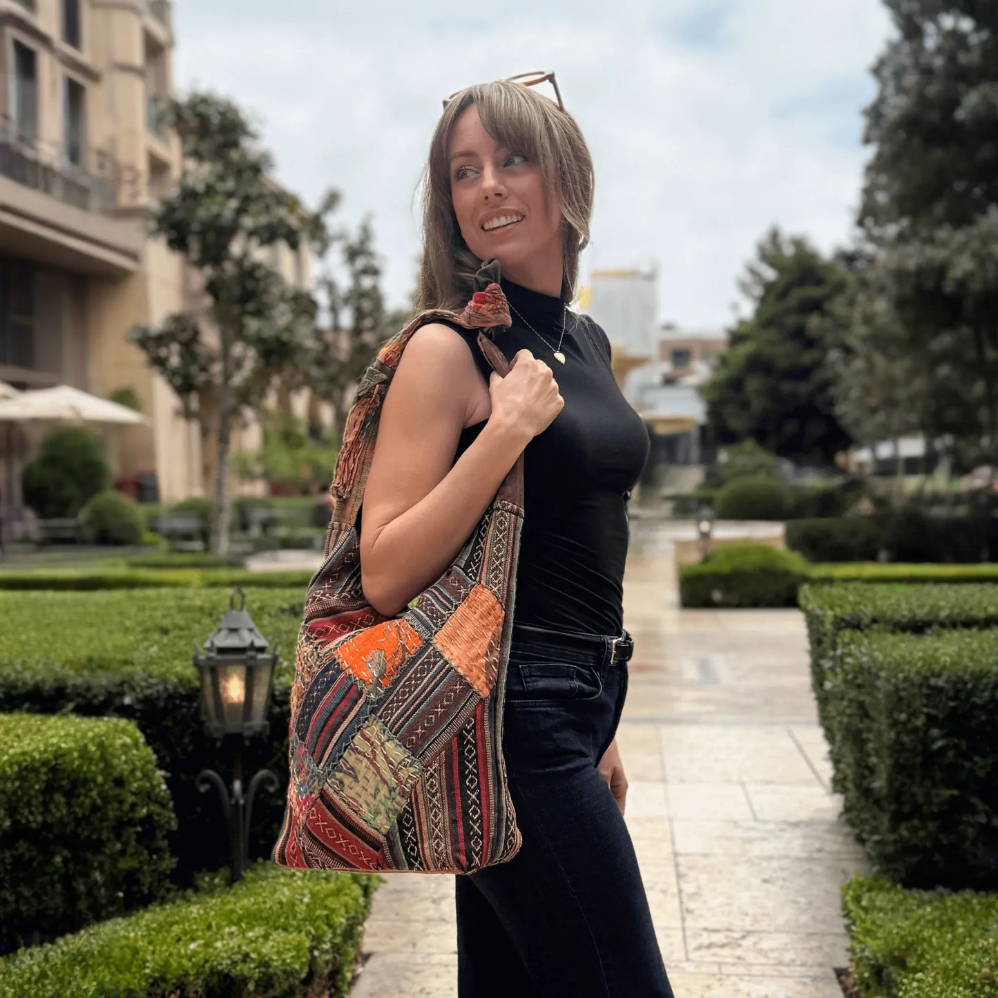 Kathmandu Collection Quilted Patchwork Hobo Bag