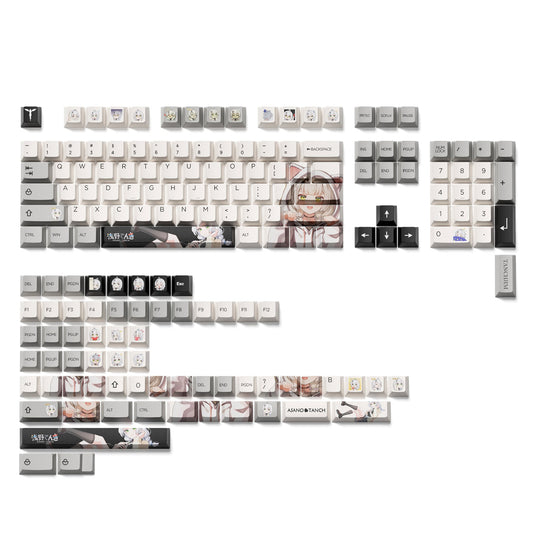 XVX  Asano Touch   Cherry Profile 5-sided Dye-Sub PBT Keycap Set (167-Key)