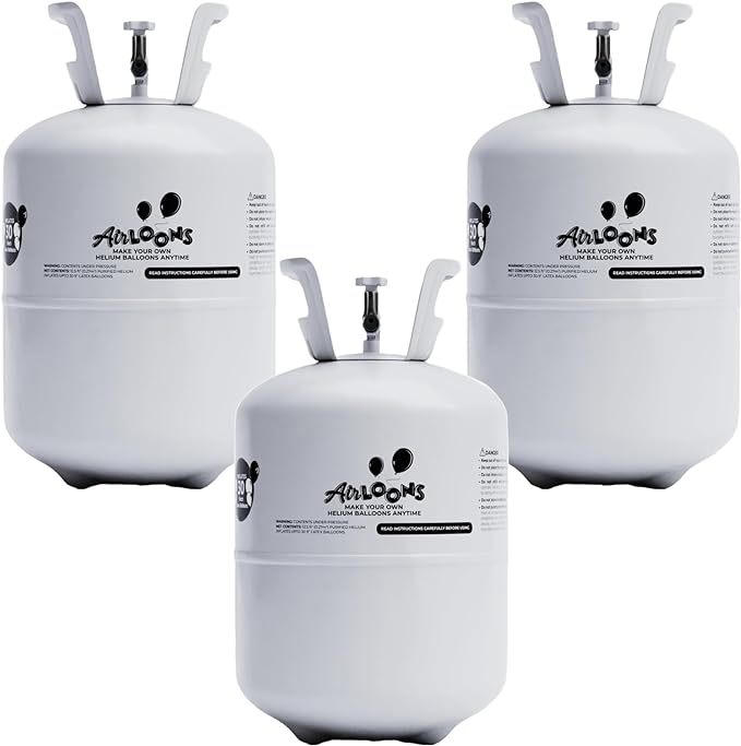 Bundle of 3 Classic Helium Tank kit with 90 balloons - AirLoons - Little Red General Store