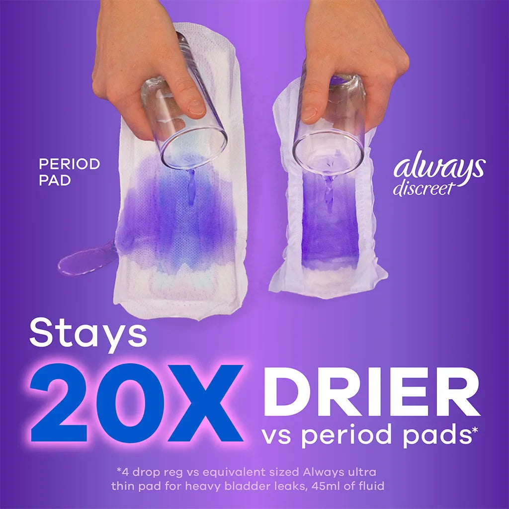 Always Discreet Moderate Pads, 4 Drops