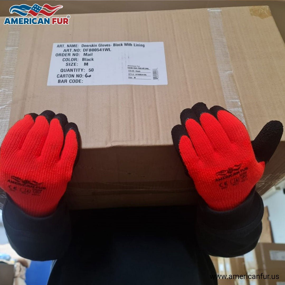 7 Gauge Thermal Liner Rough Latex Grip Winter Use - American Fur - Little Red General Store