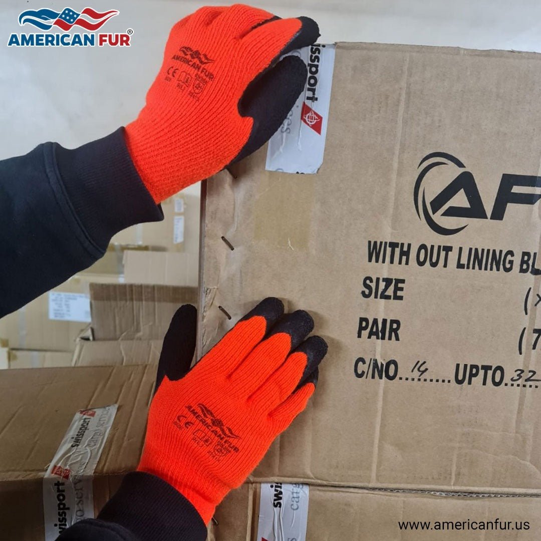 7 Gauge Thermal Liner Rough Latex Grip Winter Use - American Fur - Little Red General Store