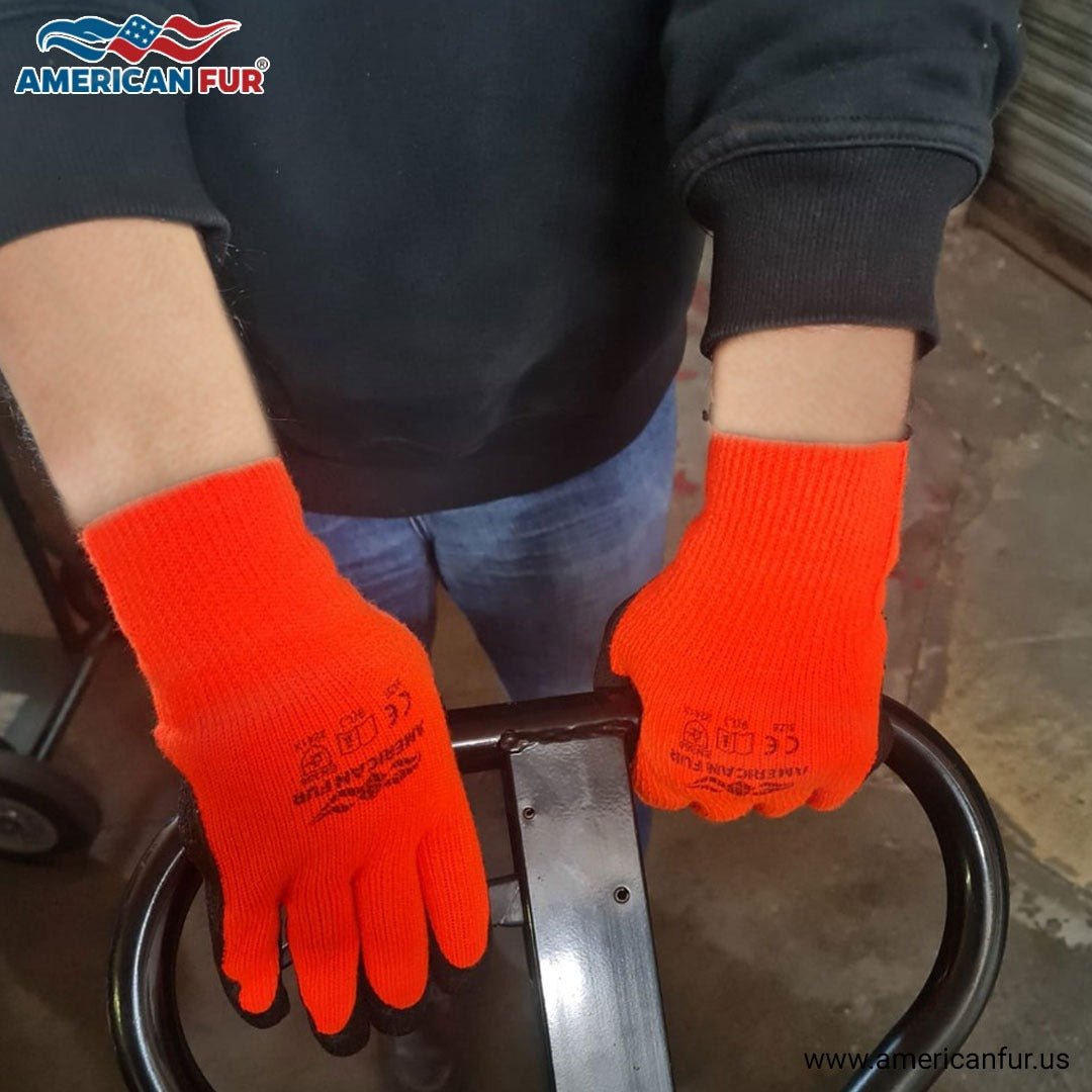7 Gauge Thermal Liner Rough Latex Grip Winter Use - American Fur - Little Red General Store
