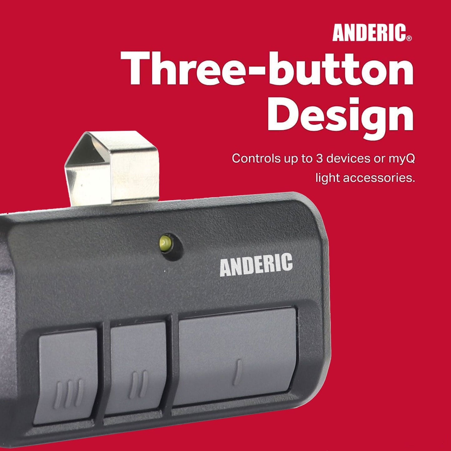 Anderic RR850LM Universal Garage Door & Gate Opener Conversion Add-on Kit for Up to 3 Garage Doors