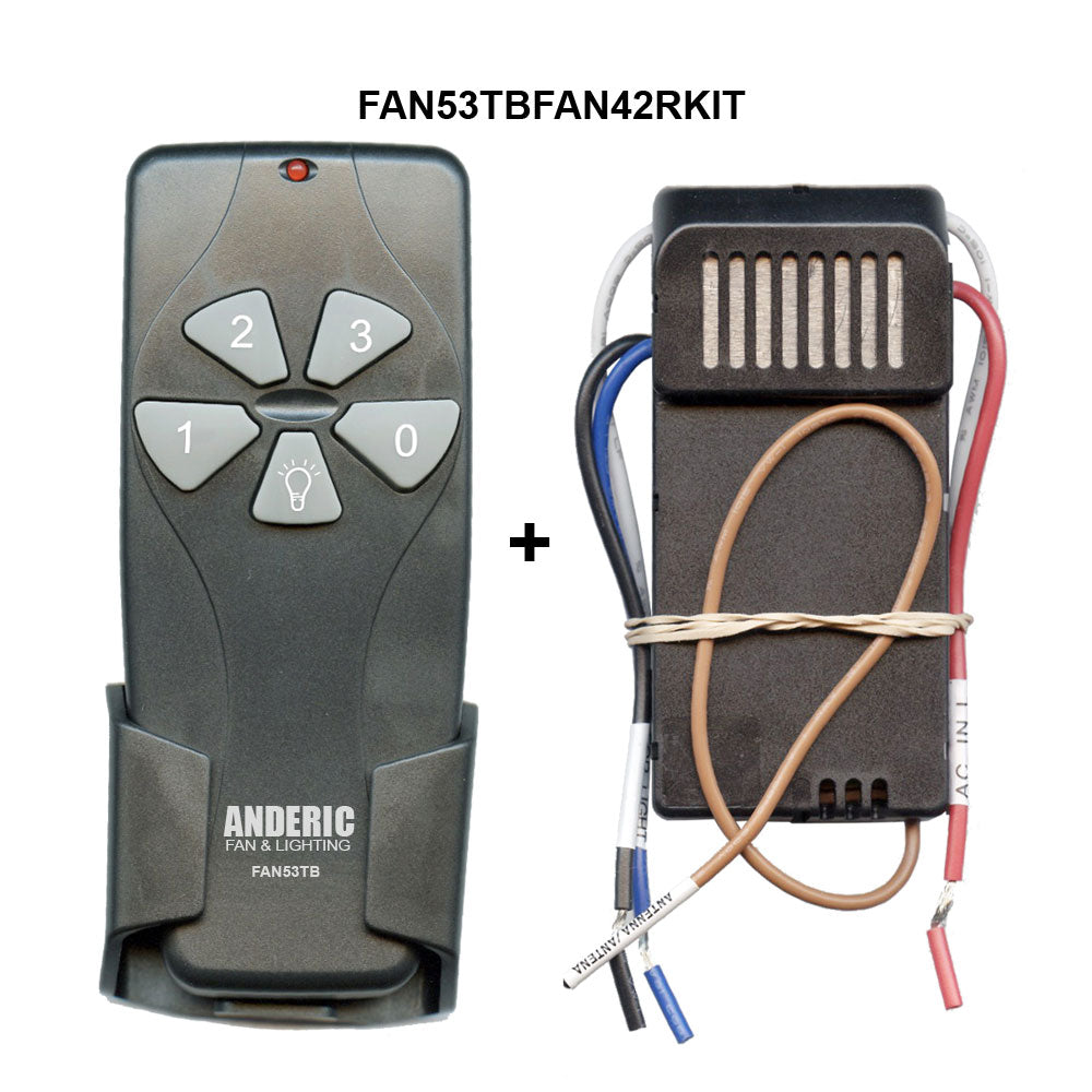 Substitute for Anderic FAN53TB Universal AC Remote Control Add-on Ceiling Fan Kit | 315MHz [63T-AC83T-KIT]