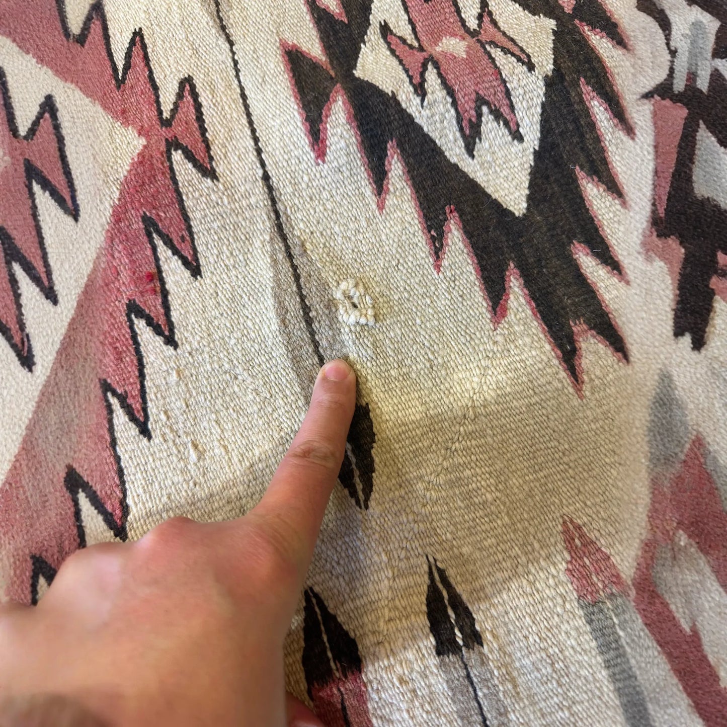 Antique 1880’s Navajo Rug 4’ x 5’