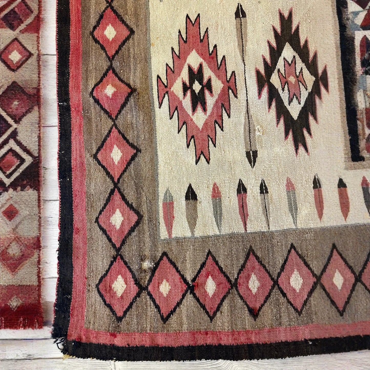 Antique 1880’s Navajo Rug 4’ x 5’
