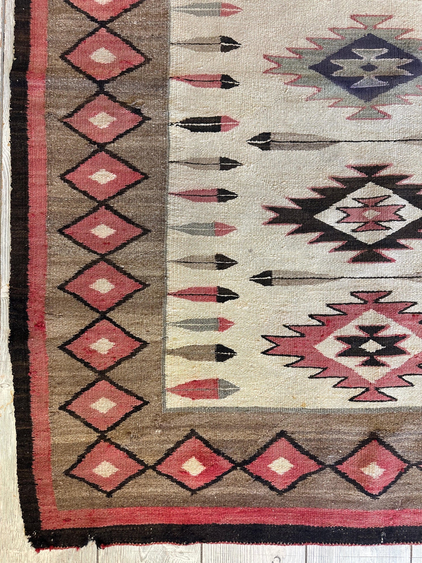 Antique 1880’s Navajo Rug 4’ x 5’
