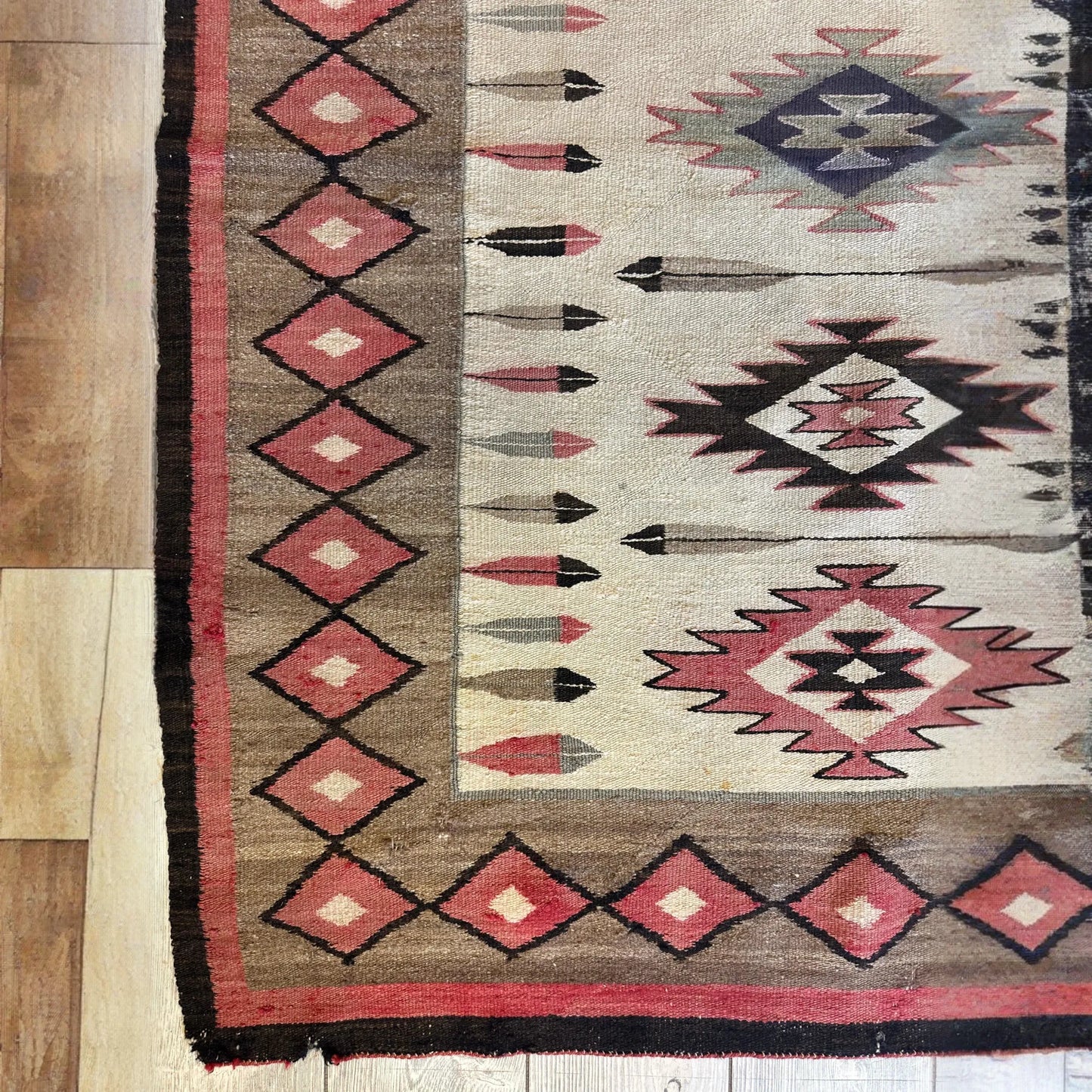 Antique 1880’s Navajo Rug 4’ x 5’