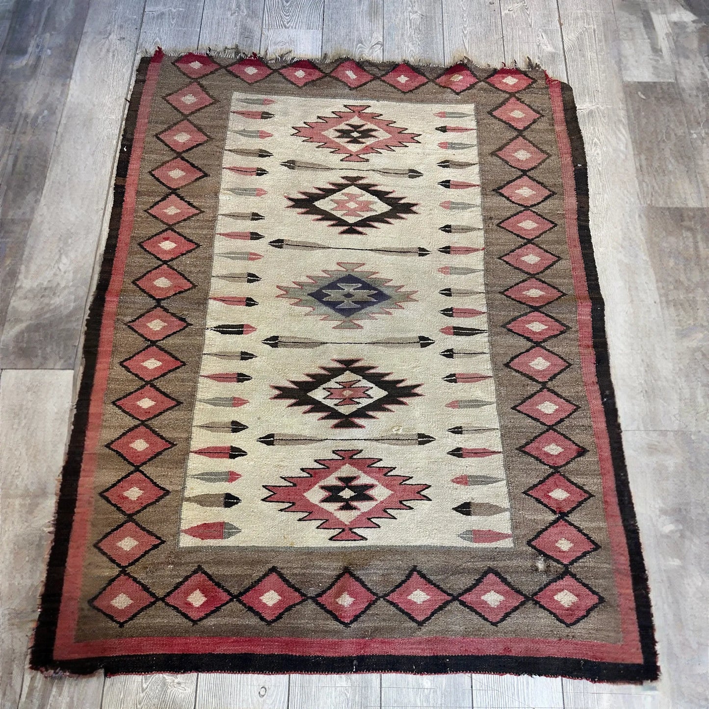 Antique 1880’s Navajo Rug 4’ x 5’