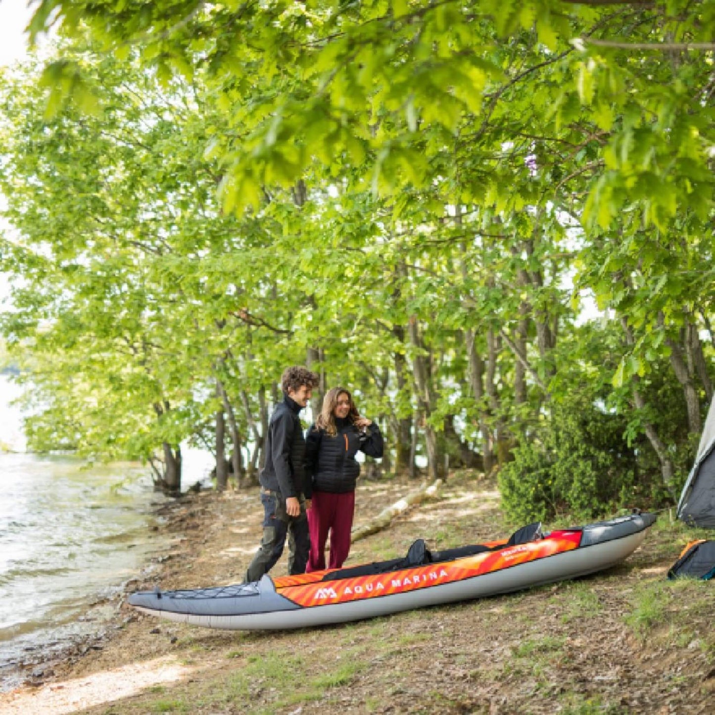Aqua Marina Memba 390 Premium 2-Person Touring Kayak With DWF Deck And Paddles, 12FT (SAK17282)