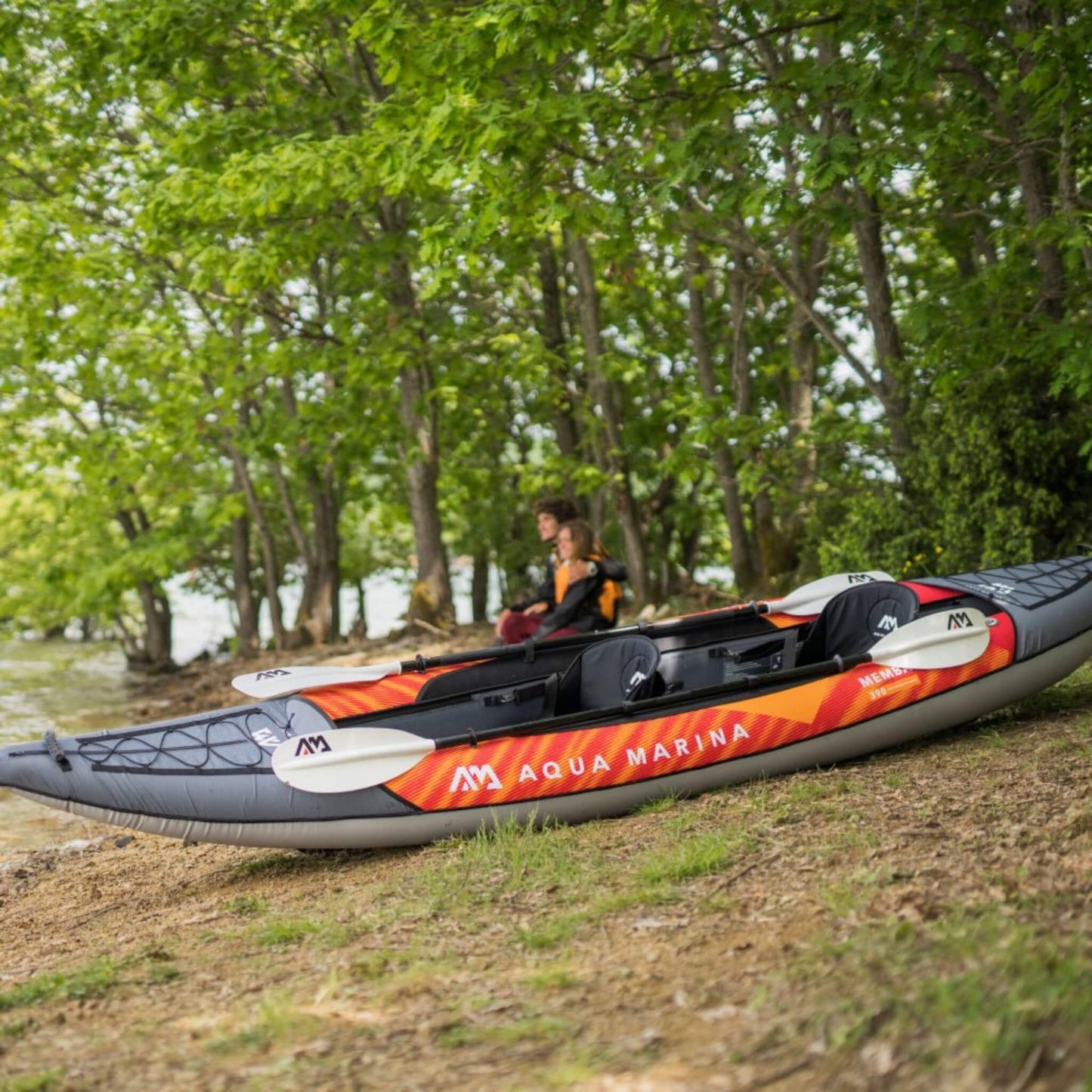 Aqua Marina Memba 390 Premium 2-Person Touring Kayak With DWF Deck And Paddles, 12FT (SAK17282)