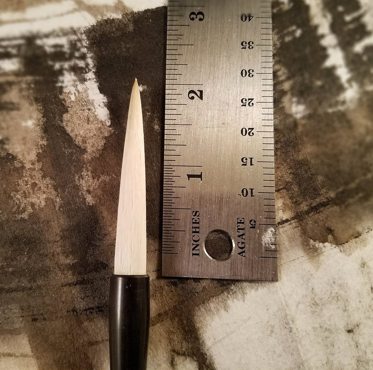 Asian Calligraphy Brush 8.5 inch Handle 2.25 inch Sheep Hair Bristles | All Natural Fibers