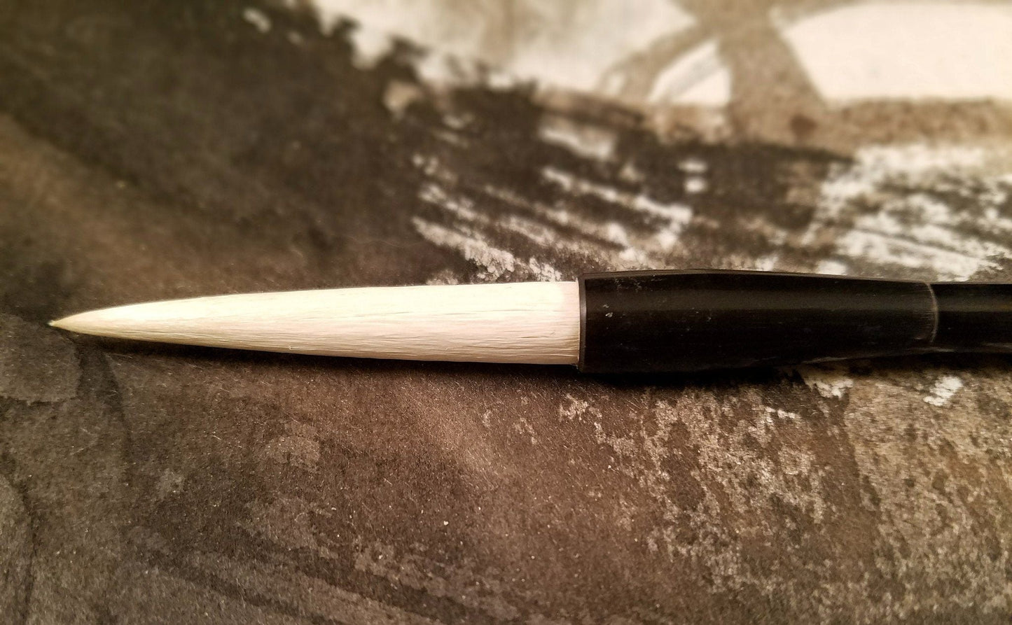 Asian Calligraphy Brush 8.5 inch Handle 2.25 inch Sheep Hair Bristles | All Natural Fibers