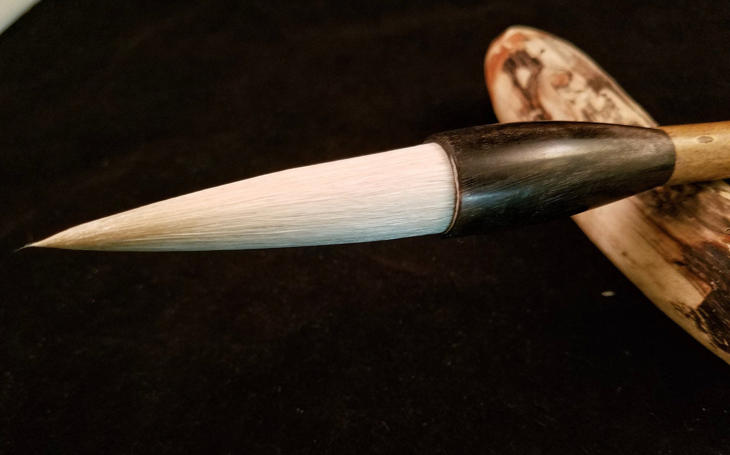 Asian Calligraphy Brush 9.5 inch Golden Bamboo Handle 2.5 inch Natural Lamb Hair Bristles