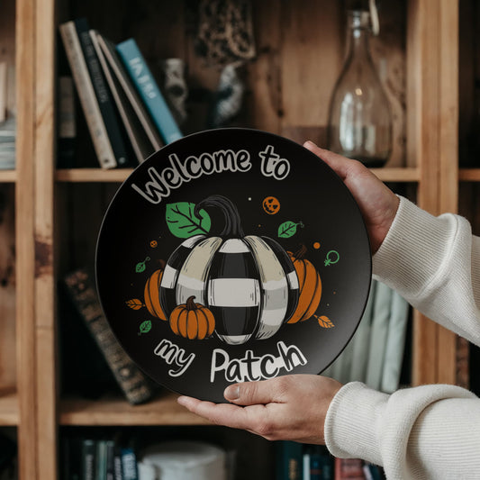 10” Plate Halloween, fall decoration