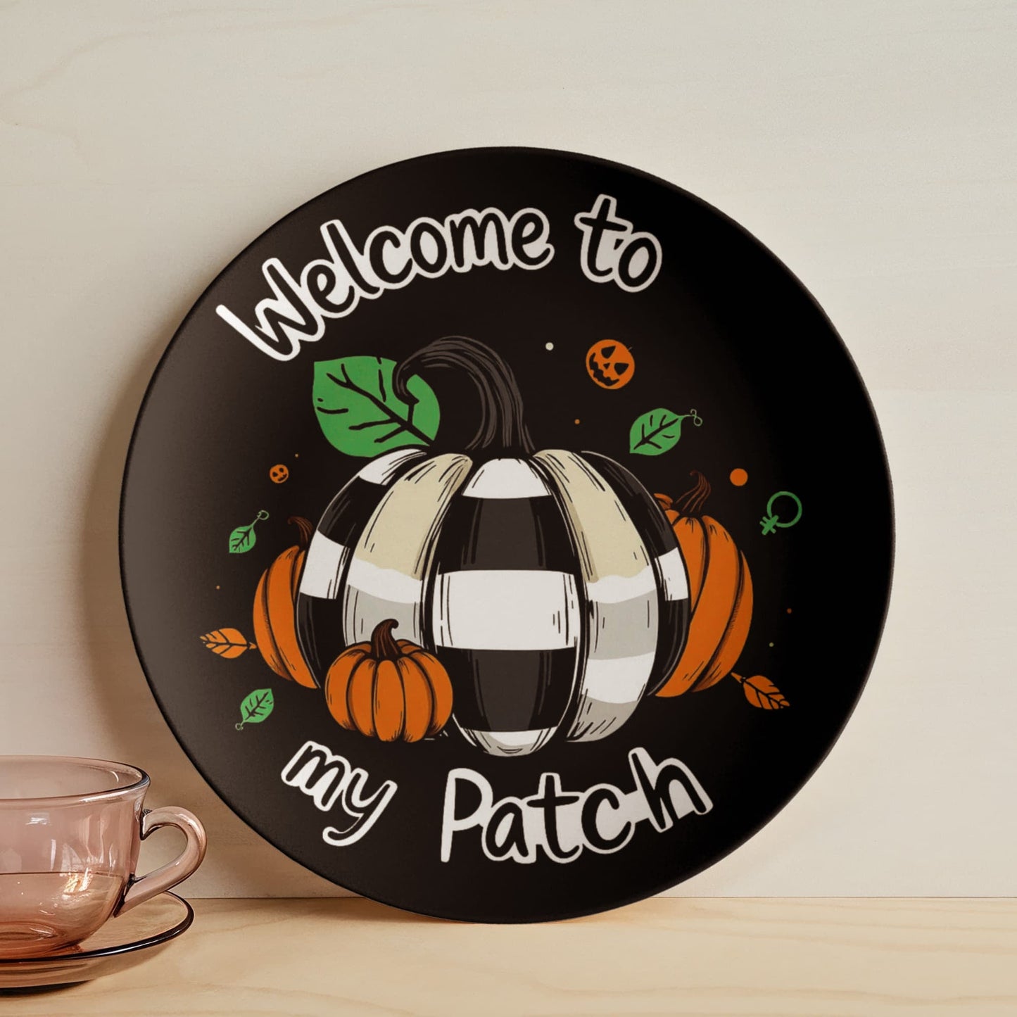 10” Plate Halloween, fall decoration