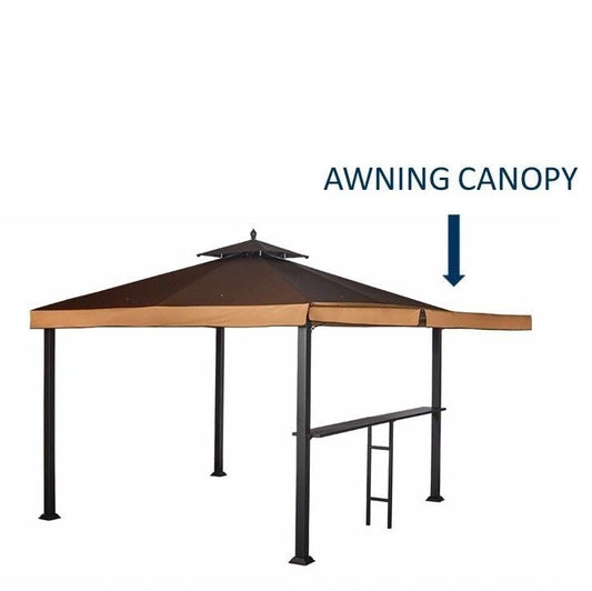 Shade N' Shelters 10' x 10' Conley Gazebo w/ Awning & Bar - Awning Canopy