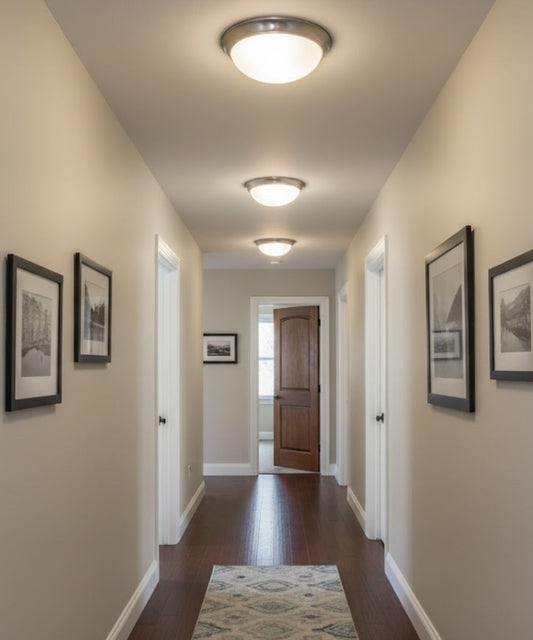 13"w 1-Light LED Flush Mount [6 PACK] Ceiling Lights Brushed Nickel Finish by RP Lighting