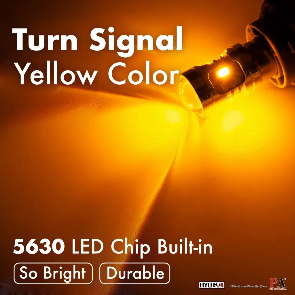 LED Switchback DRL-Turn Signal Bulb White / Yellow  3157 1157 BAY15D with 5630 12 SMD Chip (1 Pair)