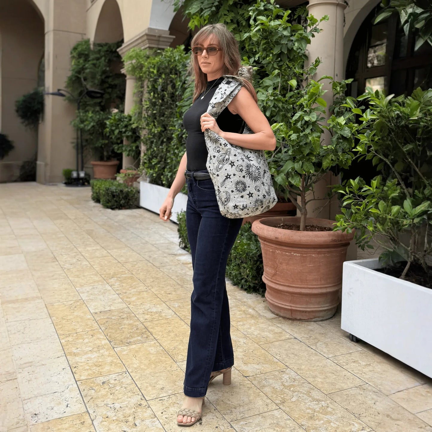 Kathmandu Collection Celestial Print Hobo Bag