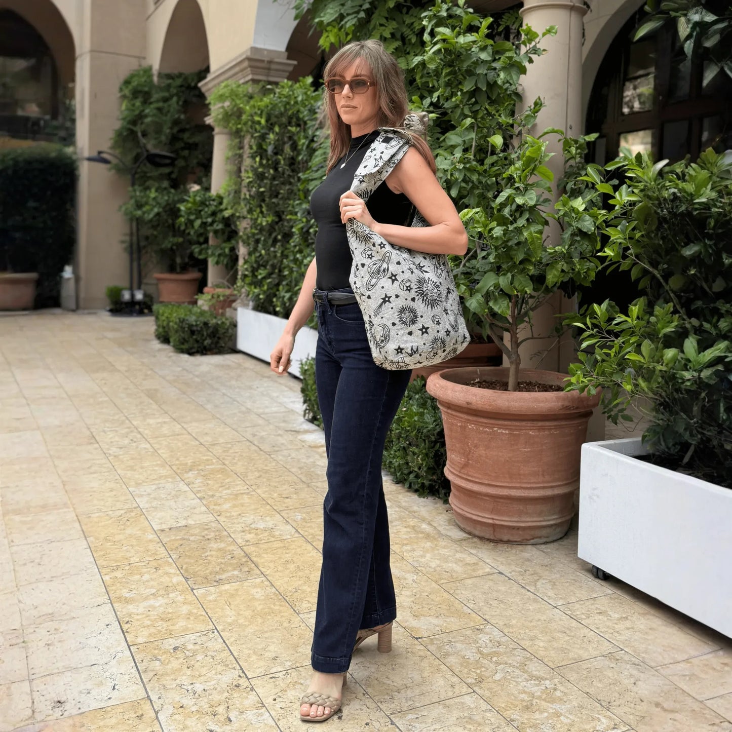 Kathmandu Collection Celestial Print Hobo Bag
