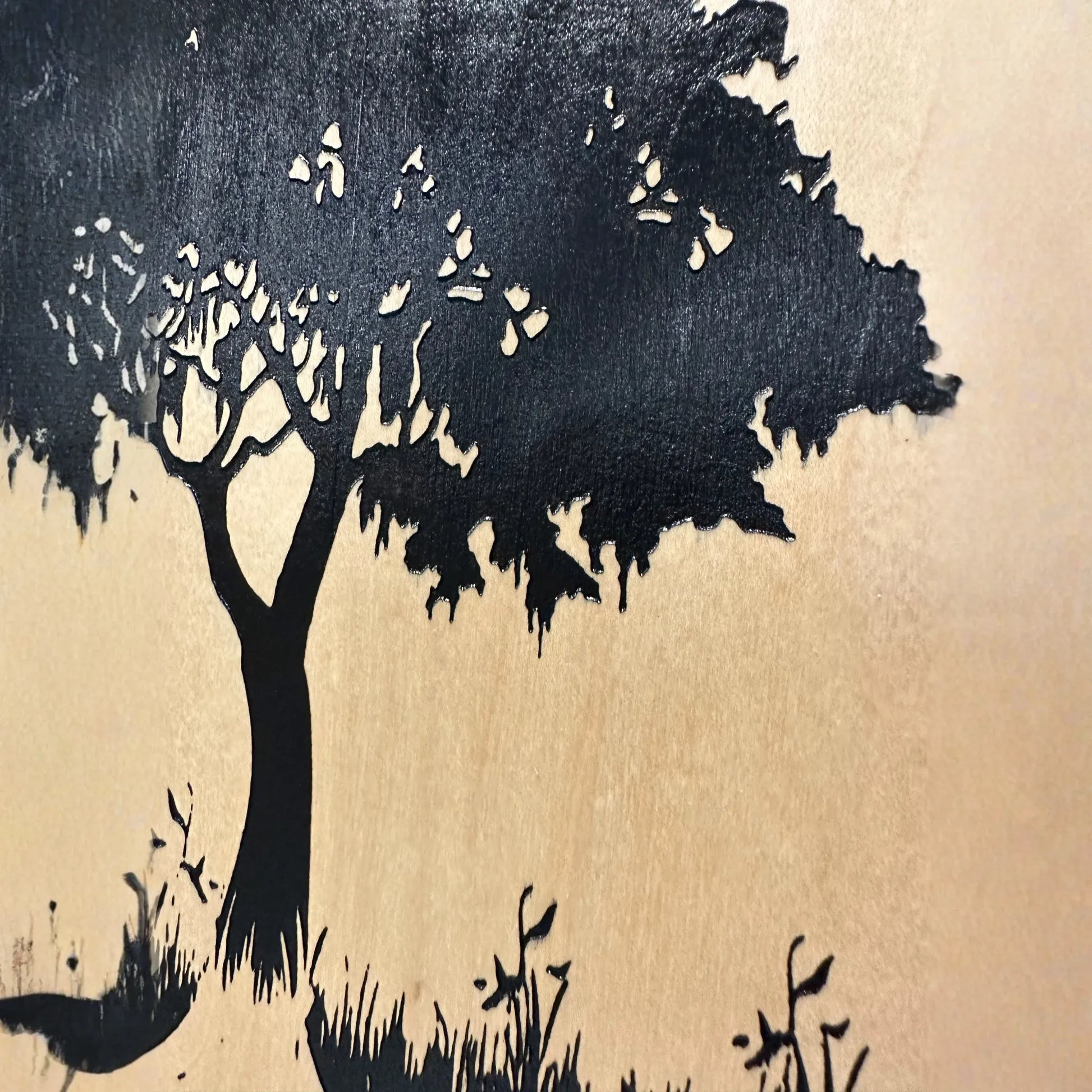 Hidden Gun Storage Tree Roots Silhouette Concealment Shelf